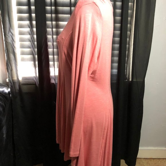 Soft Surroundings M Peach Long Sleeve V-Neck Tunic - Picture 8 of 8